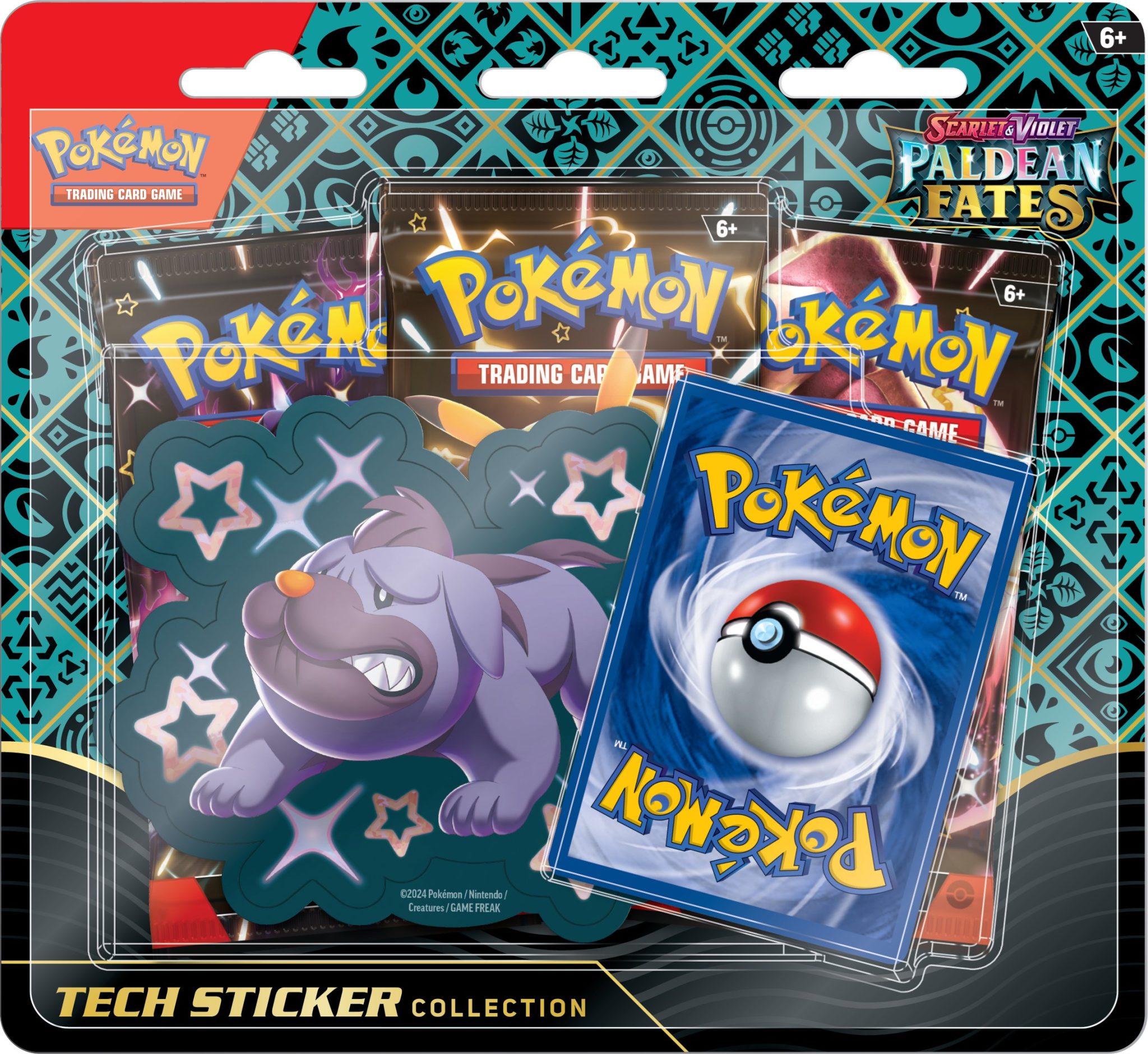 Pokémon Scarlet & Violet Paldean Fates Tech Sticker Collection Maschiff ...