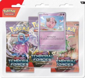 pokemon temporal forces 3 pack blister cleffa