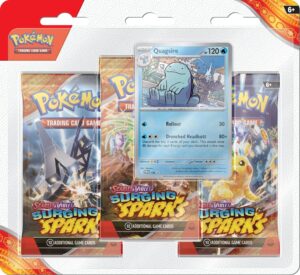 sv8 pokemon surging sparks 3 pack blister quagsire