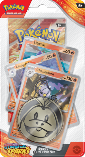 sv8 pokemon surging sparks premium checklane blister litwick