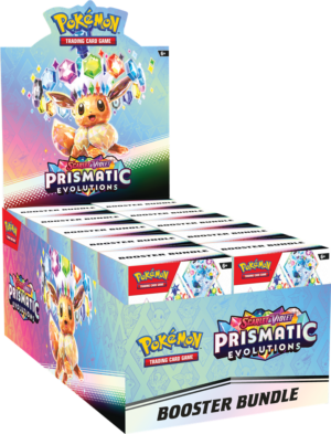 Pokémon Scarlet & Violet Prismatic Evolutions Booster Bundle Display